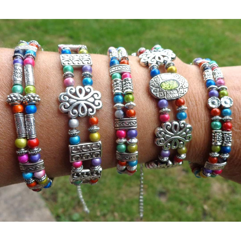 Items from bracelet workshop at Scarlets Fairy Folk