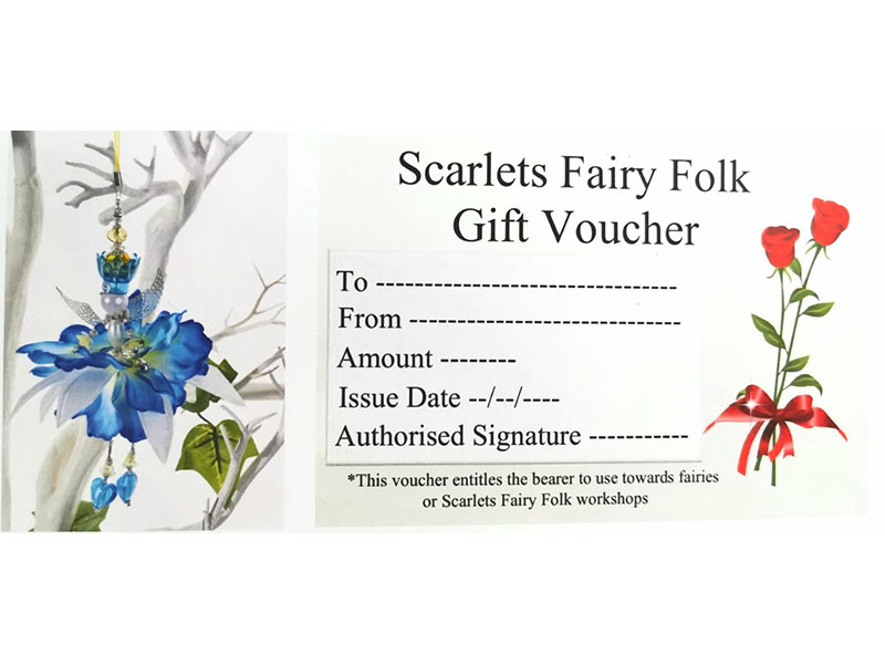 sample gift voucher for Scarlets Fairy Folk